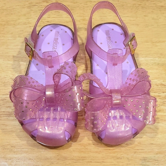 Mini Melissa Aranha XIII Pink Glitter Size 10 - Picture 4 of 5